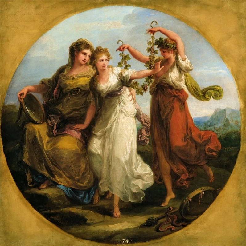 Angelika Kauffmann - La Bellezza diretta dalla Prudenza respinge con disprezzo le sollecitazioni della Follia